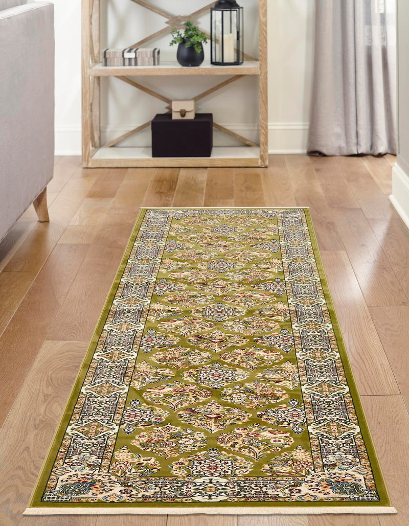 Persian Elegance Collection Area Rug -  Yazd Runner Green  lifestyle 94