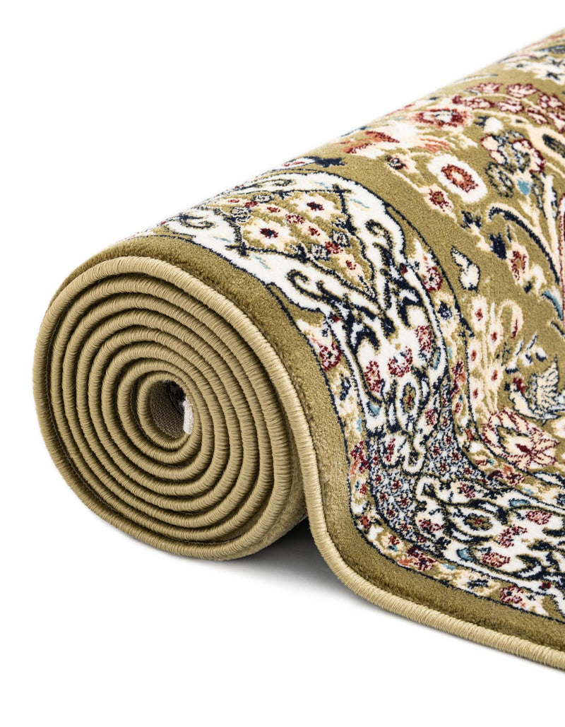 Persian Elegance Collection Area Rug -  Yazd Runner Green  lifestyle 196