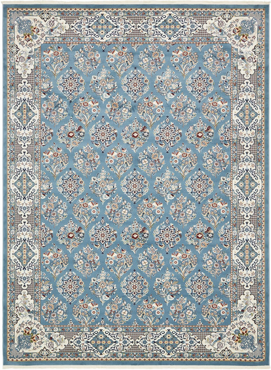 Persian Elegance Collection Area Rug -  Yazd Rectangle Blue Main