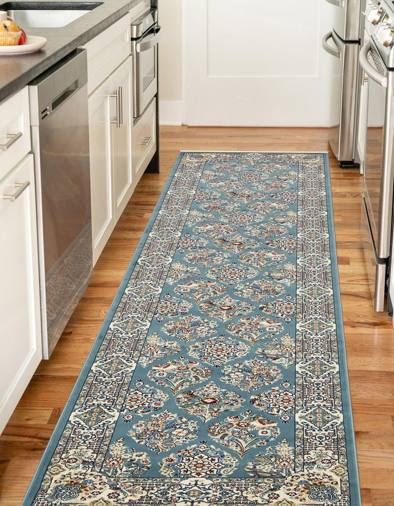 Persian Elegance Collection Area Rug -  Yazd Runner Blue  lifestyle 104