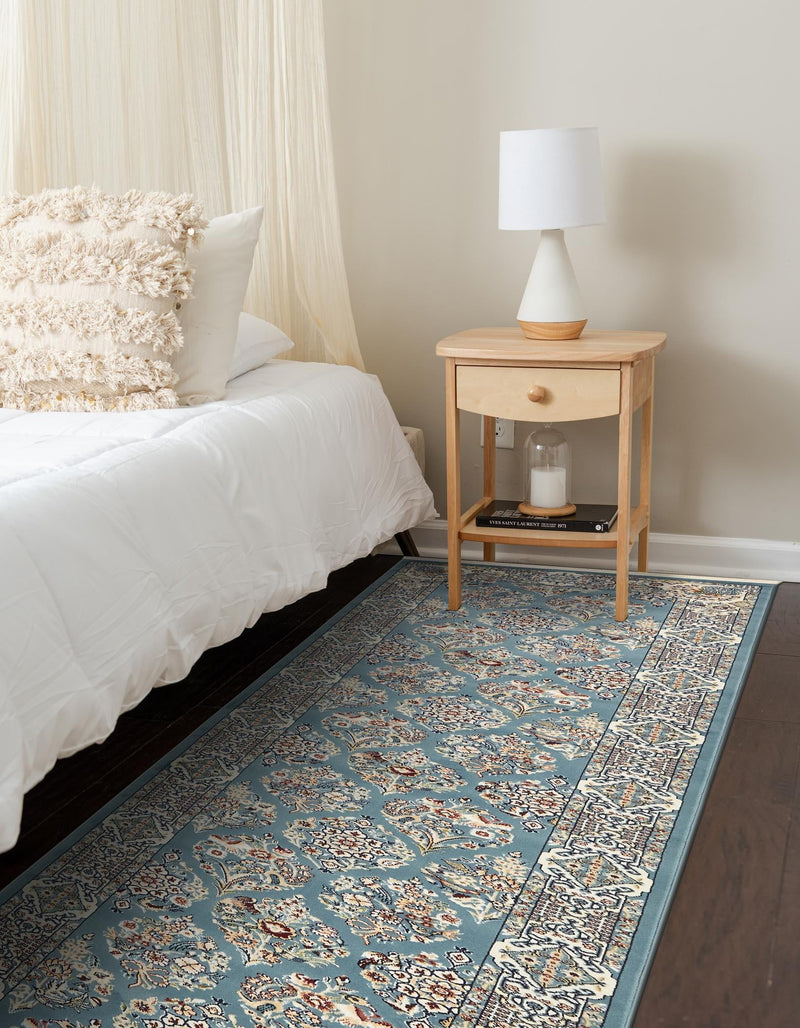 Persian Elegance Collection Area Rug -  Yazd Runner Blue  lifestyle 113