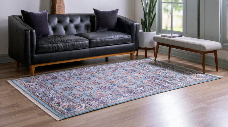 Persian Elegance Collection Area Rug -  Yazd Rectangle Blue  lifestyle 7