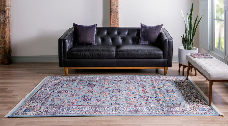 Persian Elegance Collection Area Rug -  Yazd Rectangle Blue  lifestyle 10