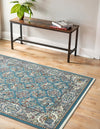 Persian Elegance Collection Area Rug -  Yazd Rectangle Blue  lifestyle 52