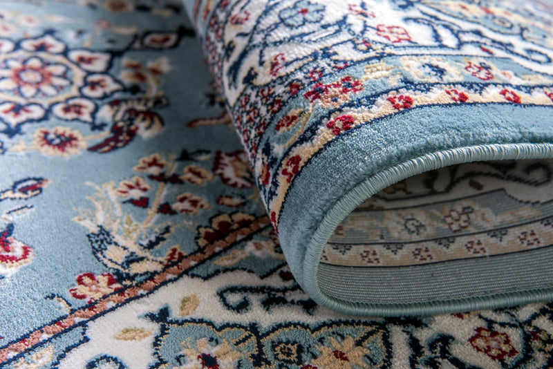 Persian Elegance Collection Area Rug -  Yazd Rectangle Blue  lifestyle 60