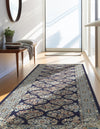 Persian Elegance Collection Area Rug -  Yazd Runner Navy Blue  lifestyle 105
