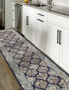 Persian Elegance Collection Area Rug -  Yazd Runner Navy Blue  lifestyle 133