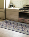 Persian Elegance Collection Area Rug -  Yazd Runner Navy Blue  lifestyle 167
