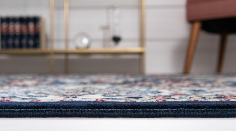 Persian Elegance Collection Area Rug -  Yazd Rectangle Navy Blue  lifestyle 14