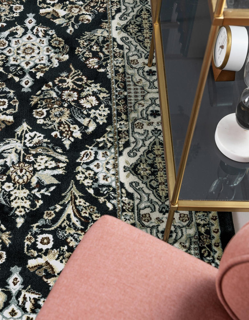 Persian Elegance Collection Area Rug -  Yazd Rectangle Navy Blue  lifestyle 56