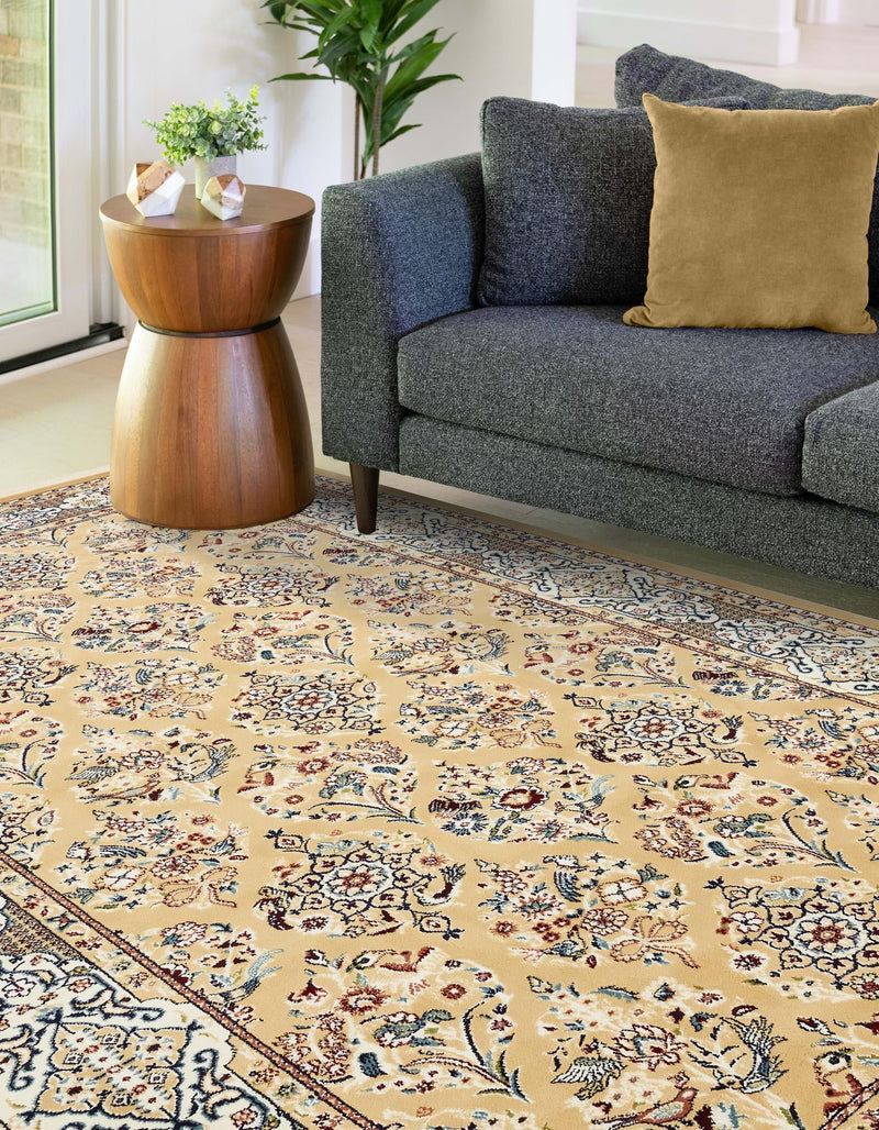 Persian Elegance Collection Area Rug -  Yazd Rectangle Beige  lifestyle 29