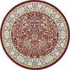 Persian Elegance Collection Area Rug -  Kerman (Burgundy) Round Burgundy  lifestyle 7