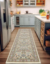 Persian Elegance Collection Area Rug -  Kerman (Ivory) Runner Ivory  lifestyle 21
