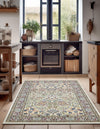Persian Elegance Collection Area Rug -  Kerman (Ivory) Rectangle Ivory  lifestyle 5