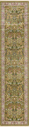 Persian Elegance Collection Area Rug -  Kerman (Green) Runner Green  lifestyle 7