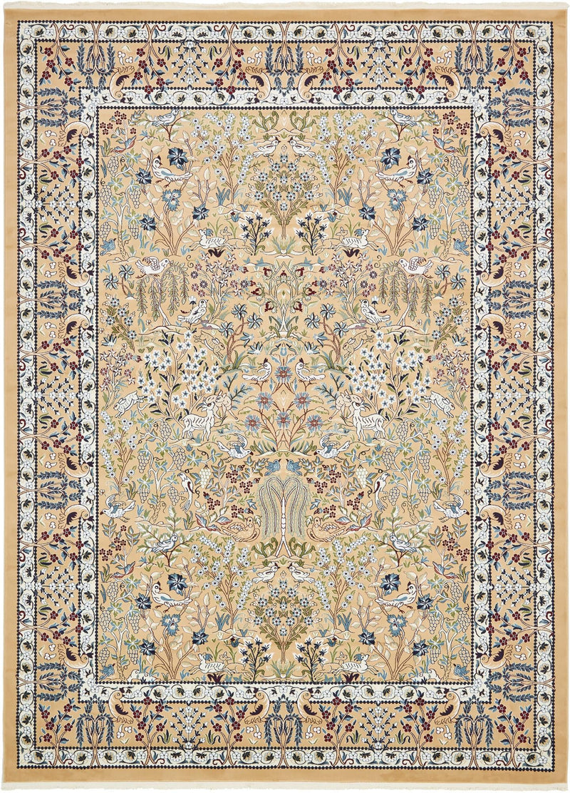 Persian Elegance Collection Area Rug -  Kerman (Beige) Rectangle Beige Main