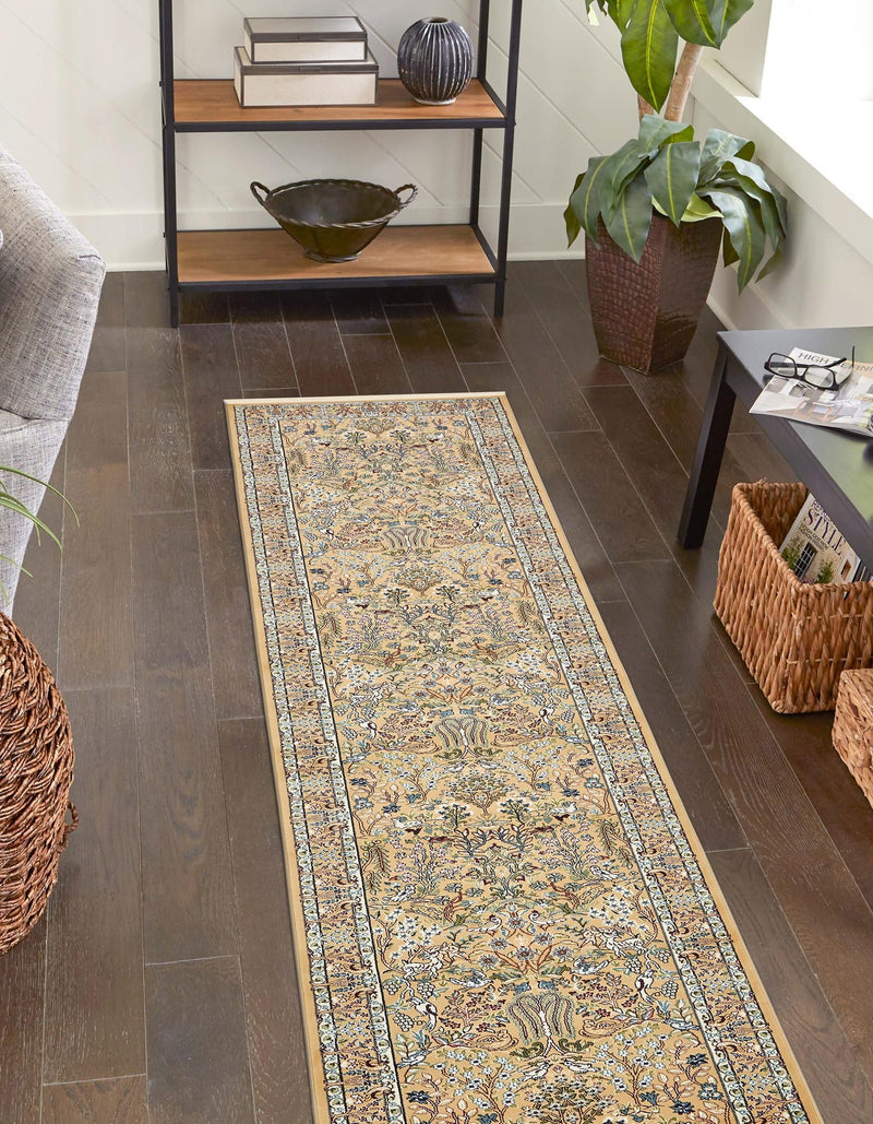 Persian Elegance Collection Area Rug -  Kerman (Beige) Runner Beige  lifestyle 22