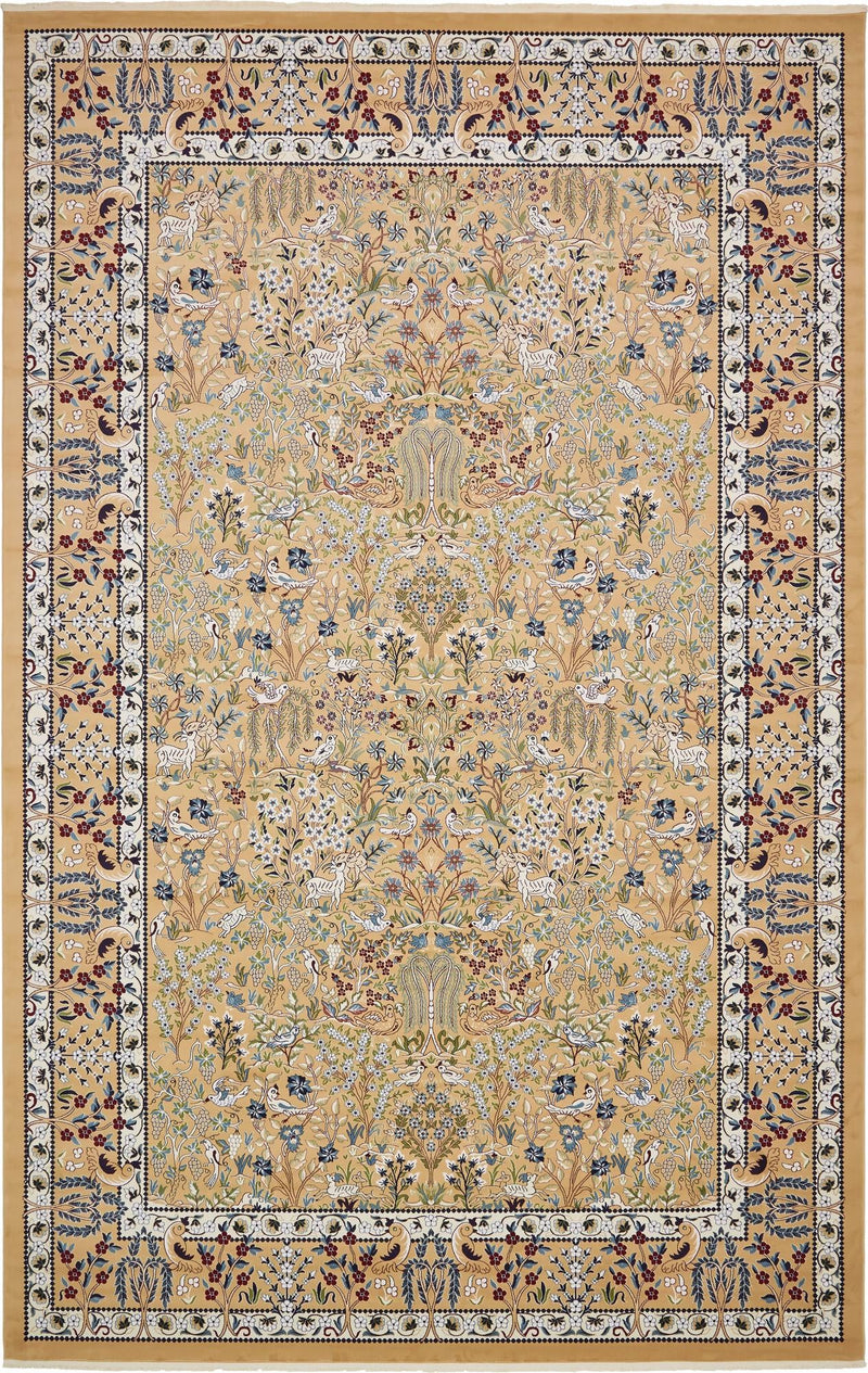 Persian Elegance Collection Area Rug -  Kerman (Beige) Rectangle Beige  lifestyle 2