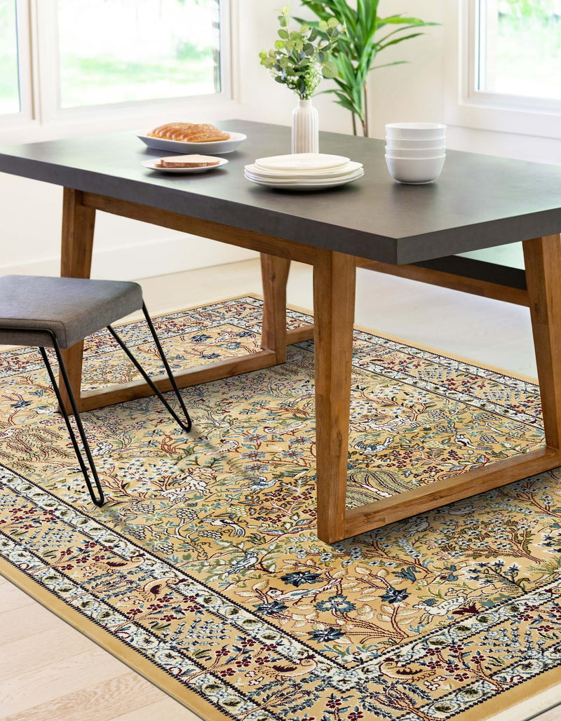 Persian Elegance Collection Area Rug -  Kerman (Beige) Rectangle Beige  lifestyle 3