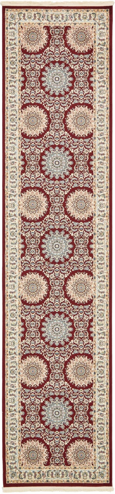 Persian Elegance Collection Area Rug -  Mashhad Runner Burgundy  lifestyle 63