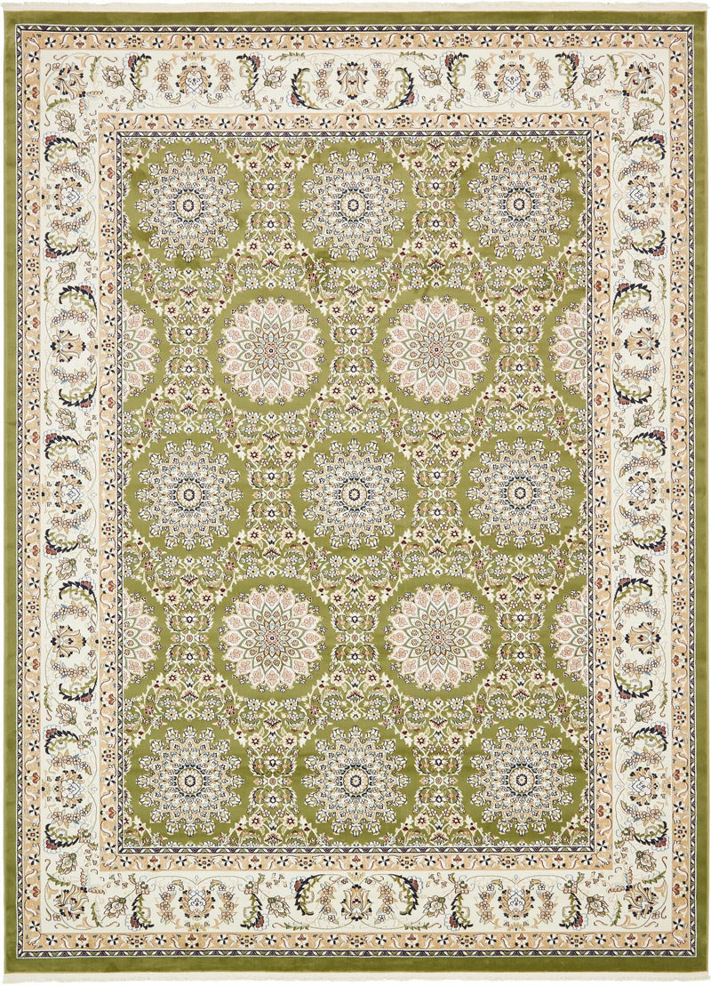 Persian Elegance Collection Area Rug -  Mashhad Rectangle Green  lifestyle 5