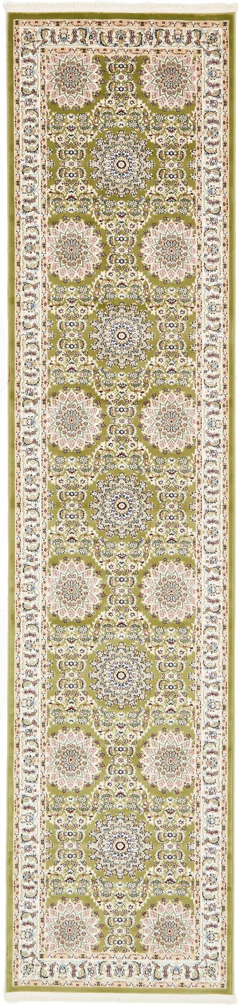 Persian Elegance Collection Area Rug -  Mashhad Runner Green  lifestyle 66