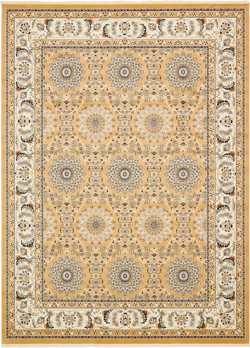 Persian Elegance Collection Area Rug -  Mashhad Rectangle Beige  lifestyle 6