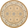 Persian Elegance Collection Area Rug -  Mashhad Round Beige  lifestyle 69