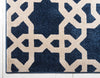 Lattice Gardens Collection Area Rug -  Greenhedge Rectangle Navy Blue  lifestyle 24