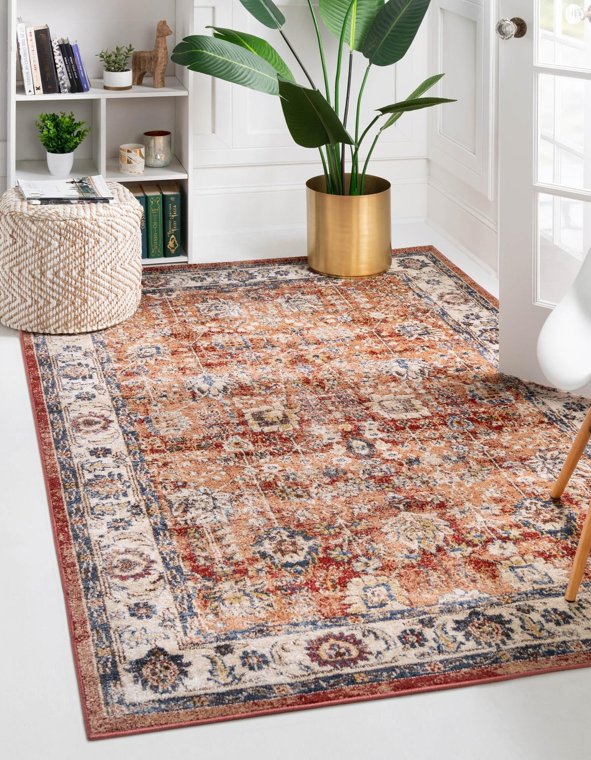 Eden Oasis Collection Area Rug -  Haven Rectangular Terracotta  lifestyle 37