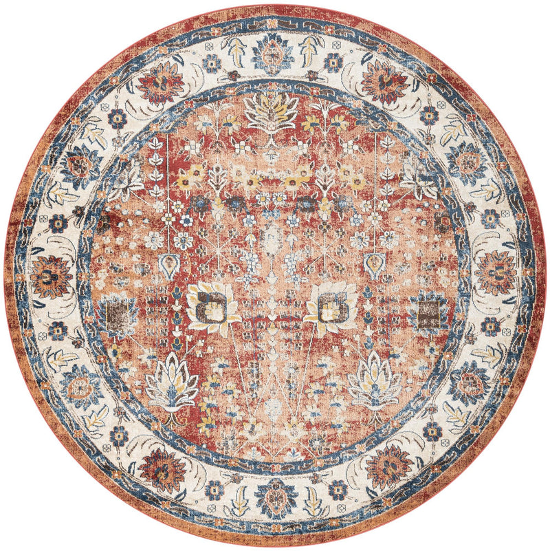 Eden Oasis Collection Area Rug -  Haven Round Terracotta  lifestyle 34