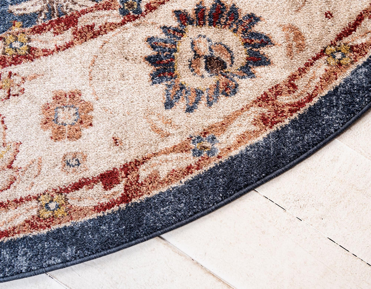 Eden Oasis Collection Area Rug -  Haven Round Light Blue  lifestyle 148