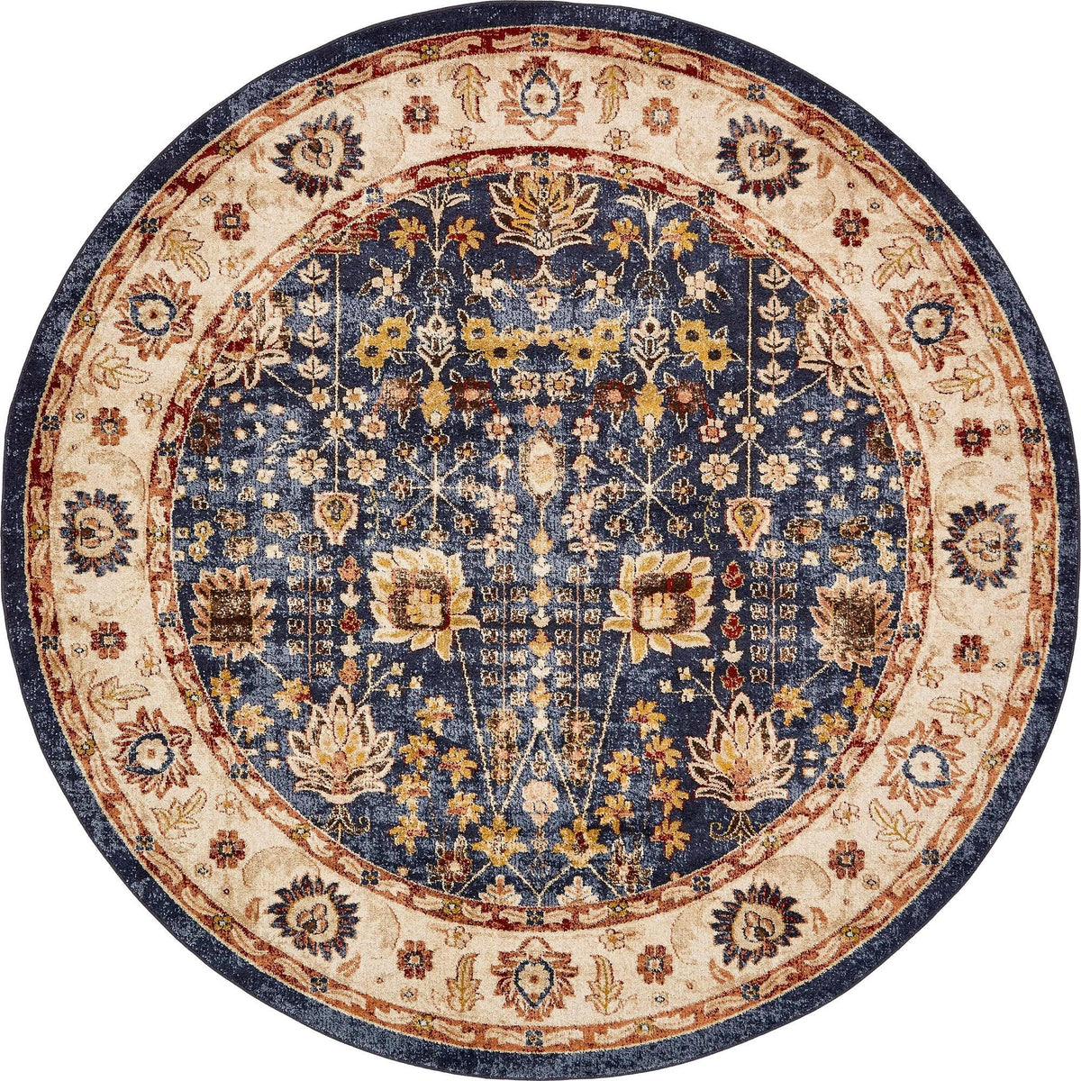 Eden Oasis Collection Area Rug -  Haven Round Light Blue  lifestyle 72