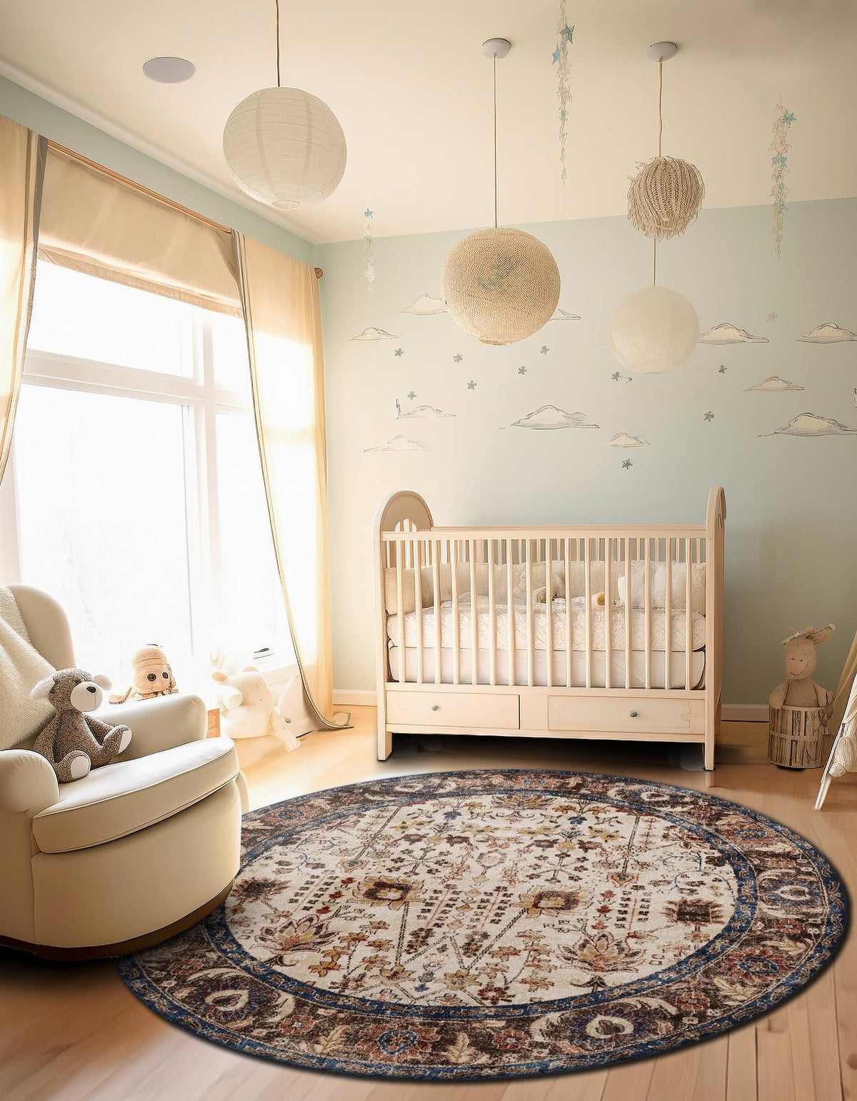 Eden Oasis Collection Area Rug -  Haven Round Beige  lifestyle 73