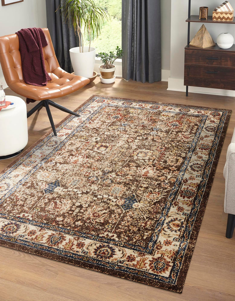 Eden Oasis Collection Area Rug -  Haven Rectangular Light Brown  lifestyle 55