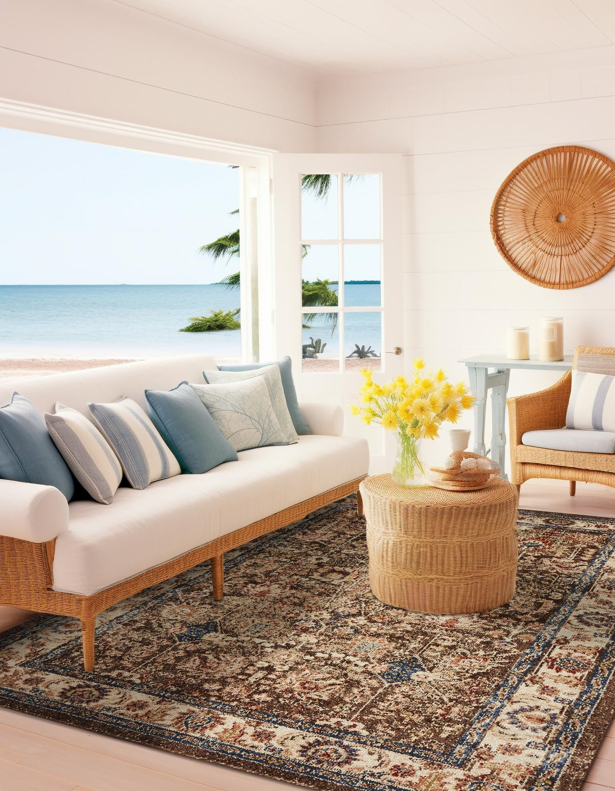 Eden Oasis Collection Area Rug -  Haven Rectangular Light Brown  lifestyle 65