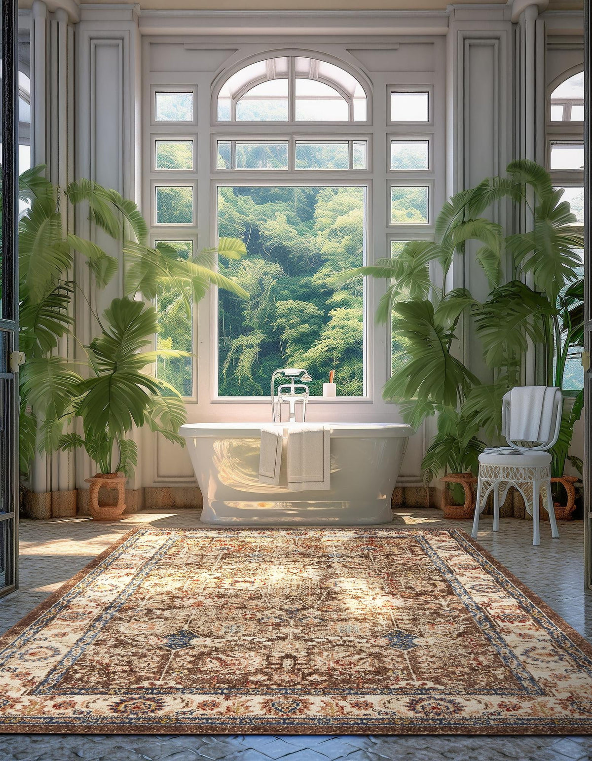 Eden Oasis Collection Area Rug -  Haven Rectangular Light Brown  lifestyle 75