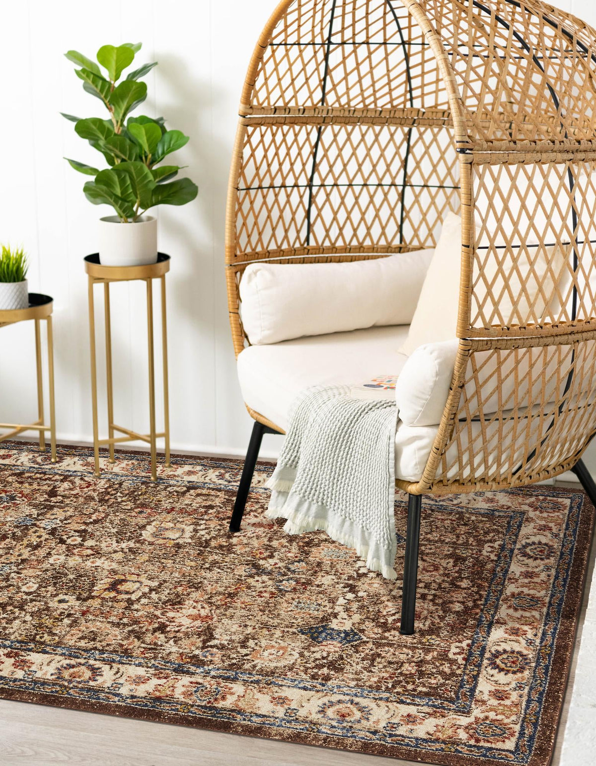 Eden Oasis Collection Area Rug -  Haven Rectangular Light Brown  lifestyle 131