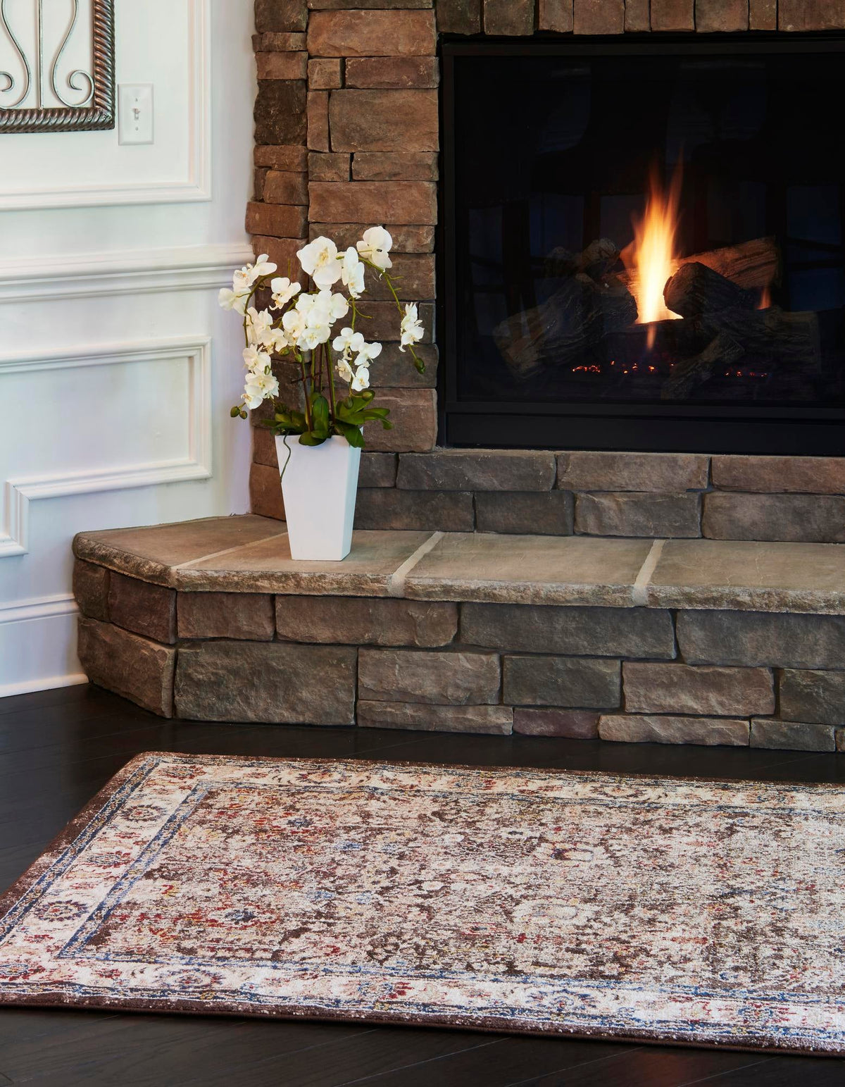 Eden Oasis Collection Area Rug -  Haven Rectangular Light Brown  lifestyle 140