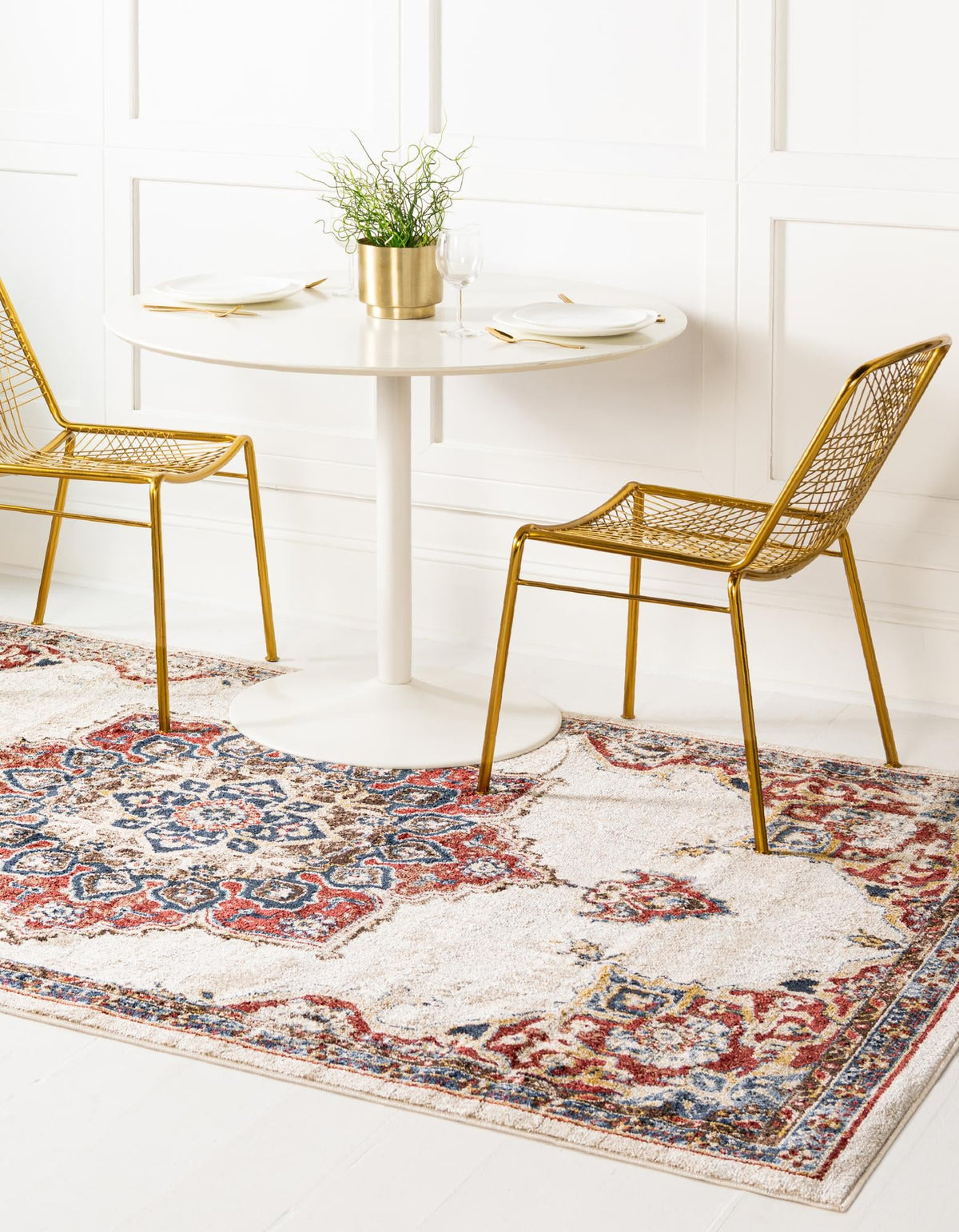 Eden Oasis Collection Area Rug -  Tranquility (Cream) Rectangle Cream  lifestyle 4