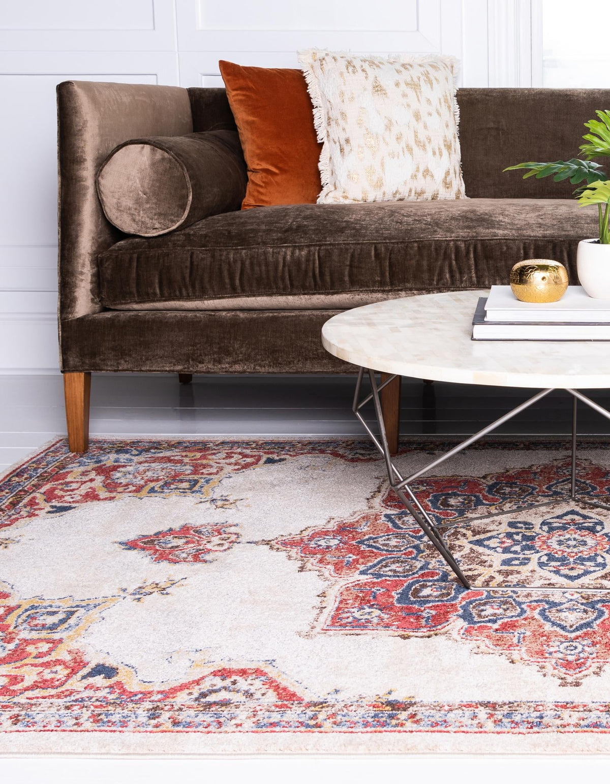 Eden Oasis Collection Area Rug -  Tranquility (Cream) Rectangle Cream  lifestyle 10