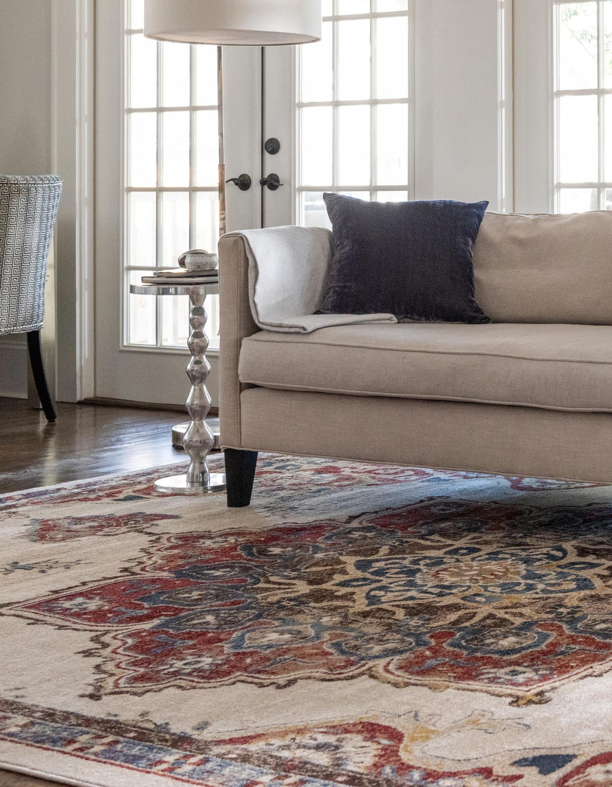 Eden Oasis Collection Area Rug -  Tranquility (Cream) Rectangle Cream  lifestyle 11