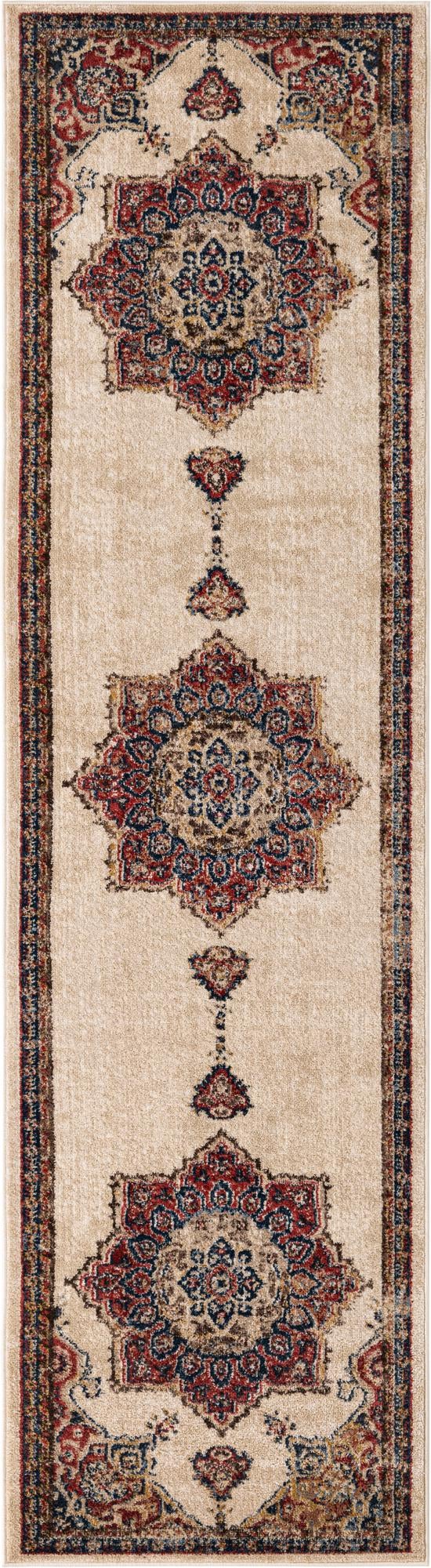 Eden Oasis Collection Area Rug -  Tranquility (Cream) Runner Cream  lifestyle 24