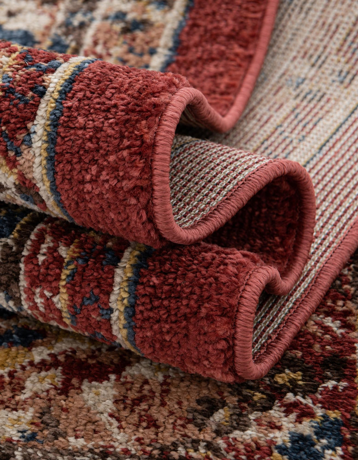 Eden Oasis Collection Area Rug -  Tranquility (Burgundy) Rectangle Burgundy  lifestyle 21