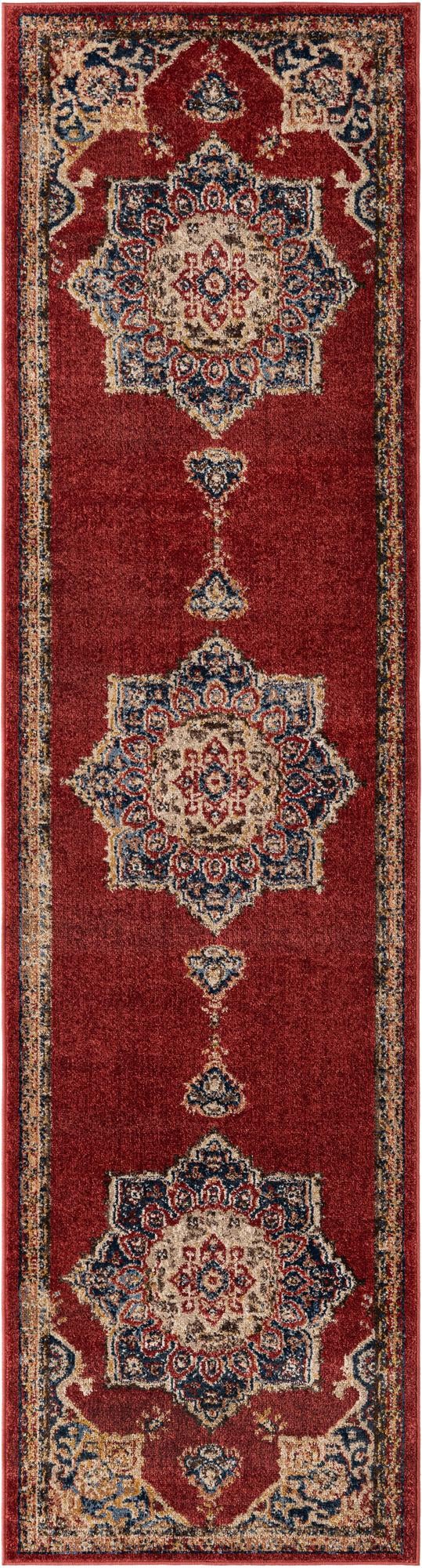 Eden Oasis Collection Area Rug -  Tranquility (Burgundy) Runner Burgundy  lifestyle 19