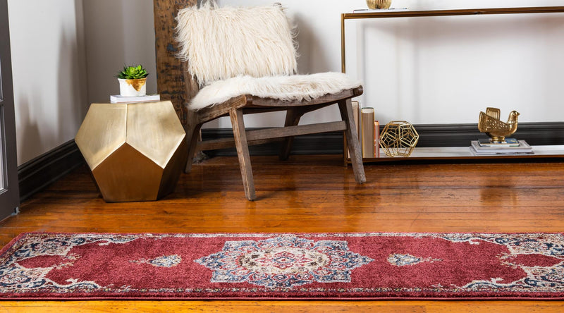 Eden Oasis Collection Area Rug -  Tranquility (Burgundy) Runner Burgundy  lifestyle 28