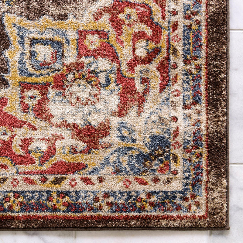 Eden Oasis Collection Area Rug -  Tranquility (Chocolate Brown) Rectangle Chocolate Brown  lifestyle 14