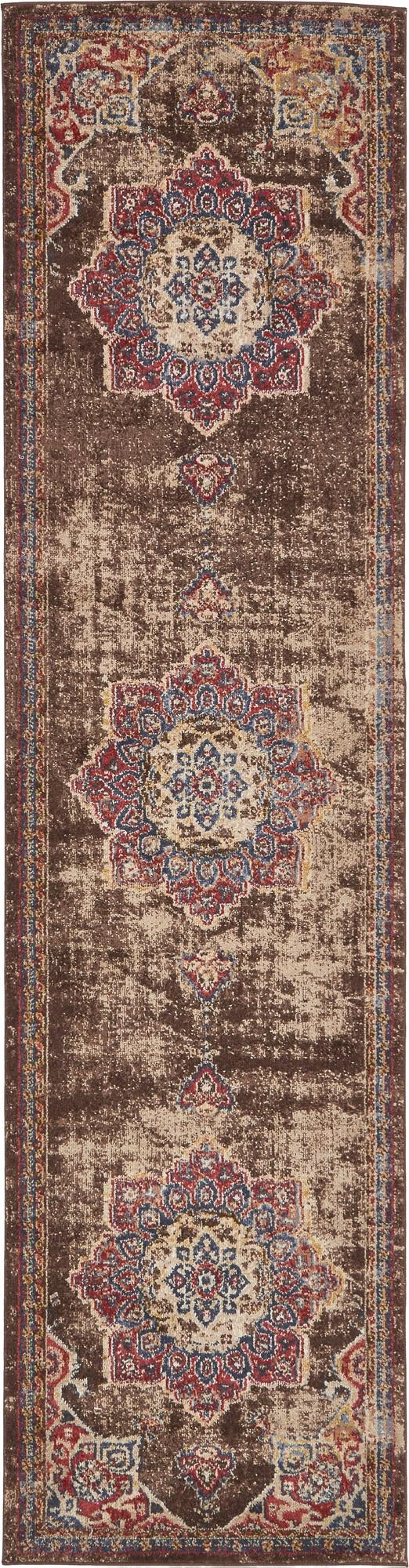 Eden Oasis Collection Area Rug -  Tranquility (Chocolate Brown) Runner Chocolate Brown  lifestyle 17