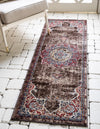 Eden Oasis Collection Area Rug -  Tranquility (Chocolate Brown) Runner Chocolate Brown  lifestyle 41