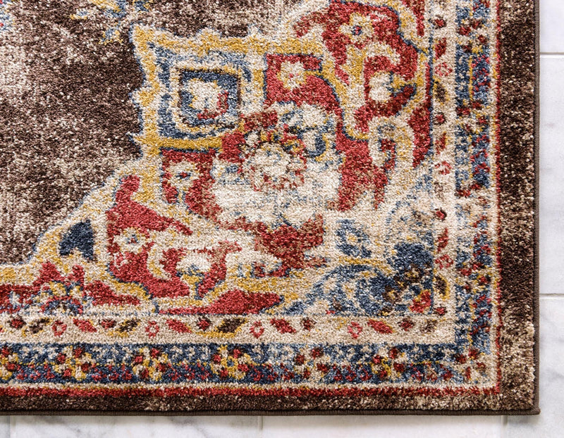 Eden Oasis Collection Area Rug -  Tranquility (Chocolate Brown) Runner Chocolate Brown  lifestyle 47